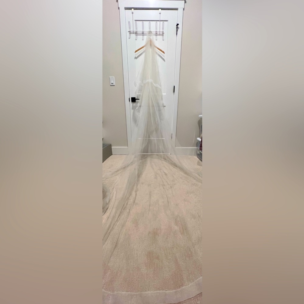 Reem Acra Cathedral Length Wedding Veil